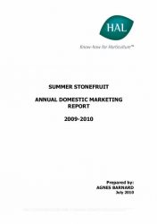 Annual Domestic Marketing Report 2009 - 2010