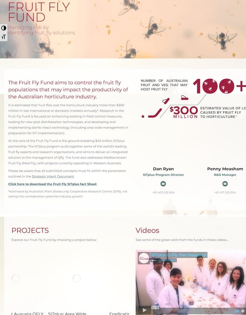 Fruit Fly Fund – Hort Frontiers Fruit Fly Fund – Hort Frontiers