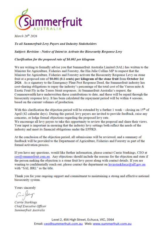 Clarification bio levy final